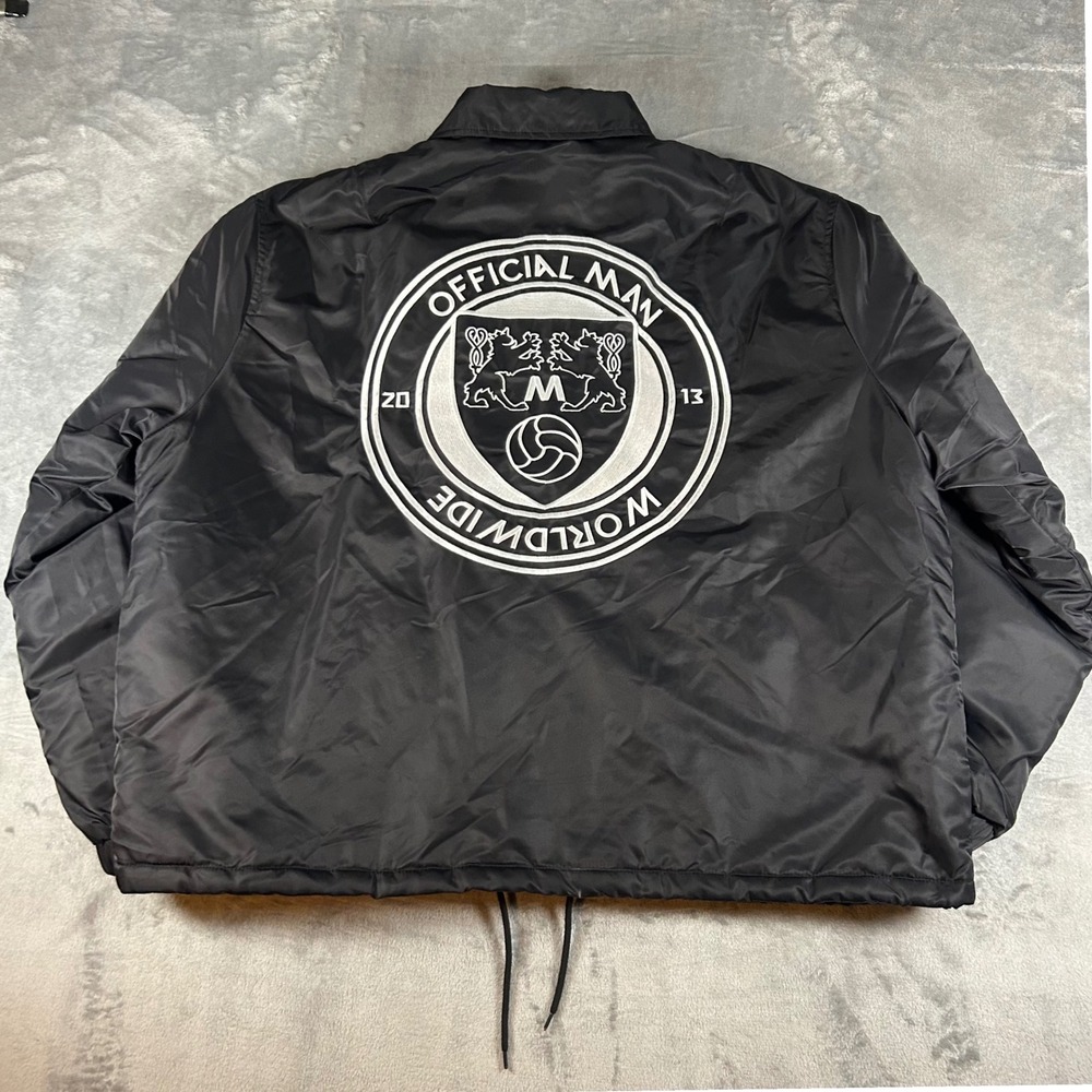 boohooMAN Official Man Worldwide Coach Jacket Black Quilted Lined Mens XL